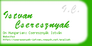 istvan cseresznyak business card