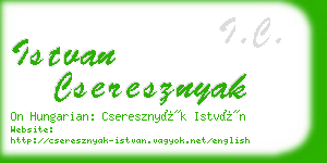 istvan cseresznyak business card